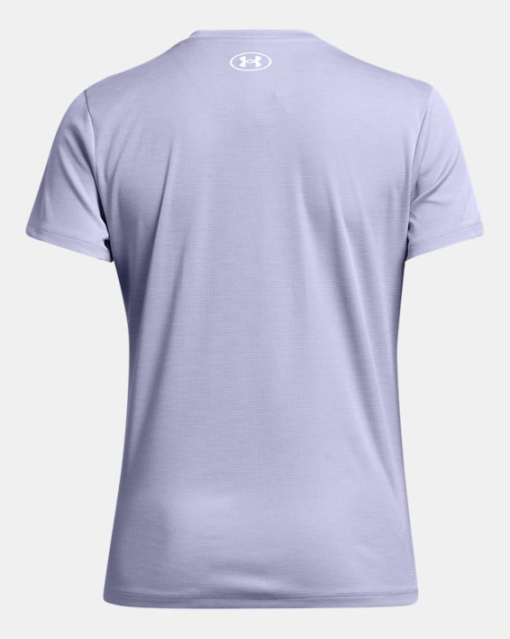 女士UA Tech™ Textured 短袖T恤 in Purple image number 1
